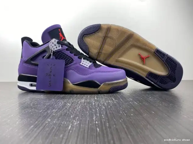 Scott LN4 (Friends and Jordan 4 766296 Retro Family) Purple Travis 0506